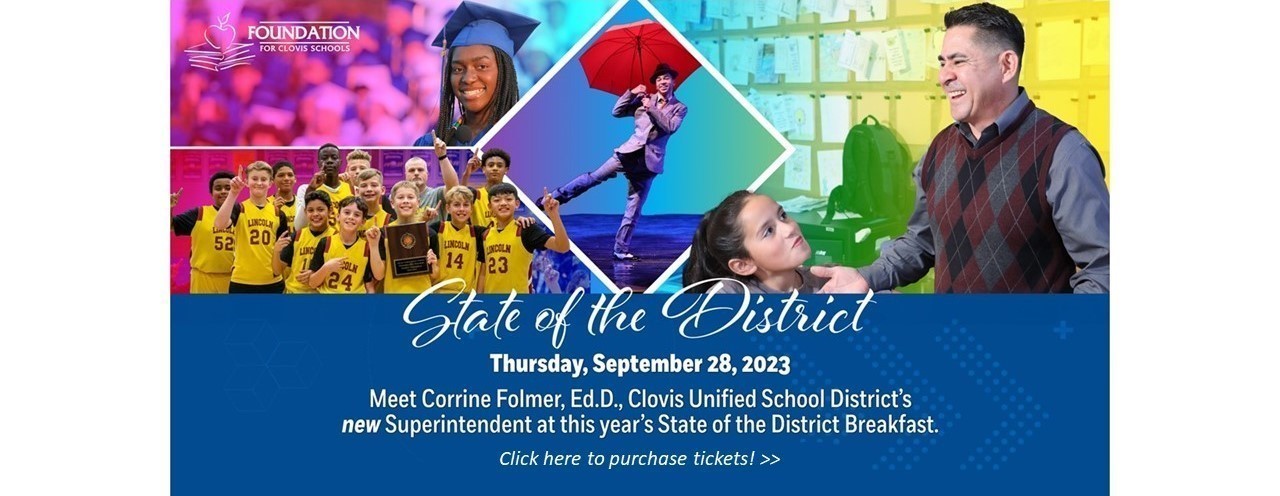 State of the District - Thursday, Sept. 28, 2023 - Meet Corrine Folmer, Ed.D., CUSD&#39;s new Superintendent at this year&#39;s State of the District Breakfast. Click here to purchase tickets!!